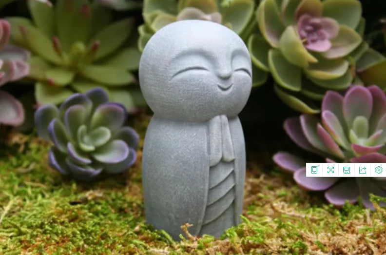 Statue Jizo effet pierre