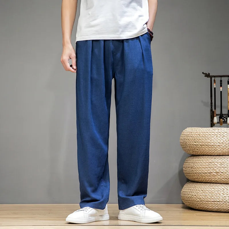 Pantalon Droit Japonais en Lin
