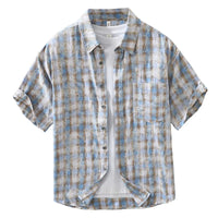 Chemise estivale homme carreaux délavés