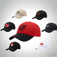 Casquette baseball brodée — motifs manga et idéogrammes