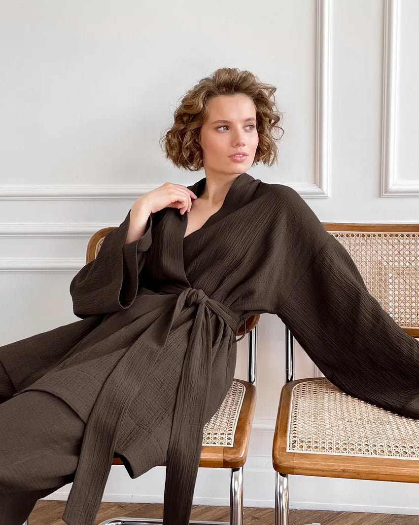 Ensemble Kimono en Gaze de Coton