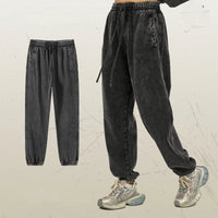 Pantalon Délavé Ample Rétro