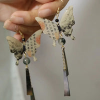 Boucles d'oreilles papillon pendantes