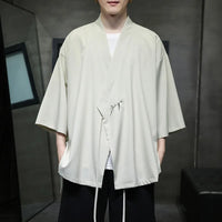 Veste courte kimono homme brodée bambou