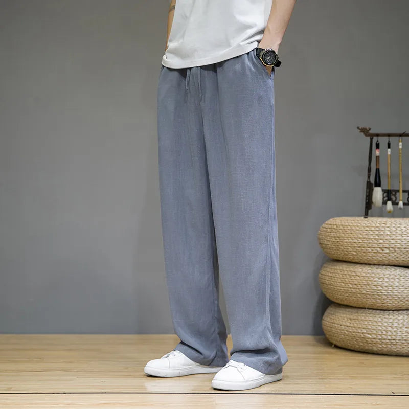 Pantalon Droit Japonais en Lin