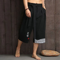 Pantalon japonais large homme coton
