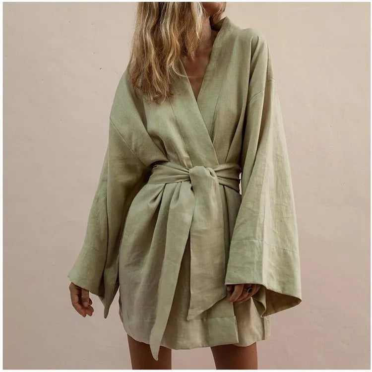 Kimono court croisé femme