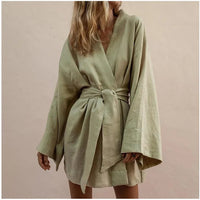 Kimono court croisé femme