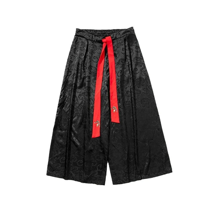 Pantalon large streetwear jacquard