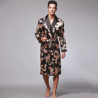 Robe de Chambre Homme Satin Dragon