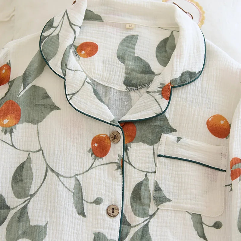 Pyjama kimono femme en gaze de coton