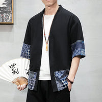 Cardigan kimono homme en coton
