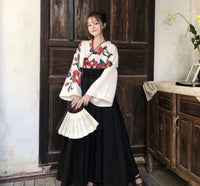 Ensemble Kimono Jupe Plissée Fleurie