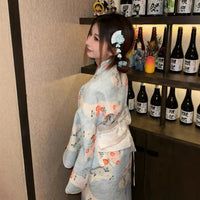 Robe kimono japonaise motif floral