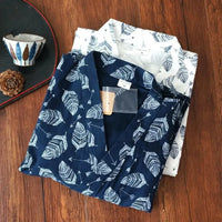 Peignoir kimono homme coton texturé