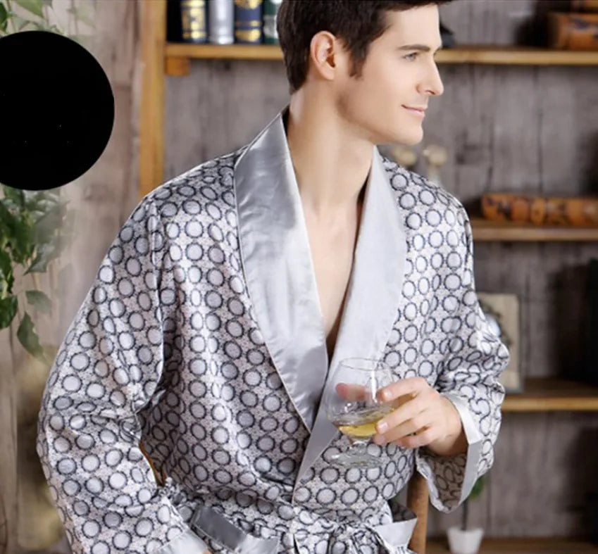 Peignoir Kimono Satin Homme