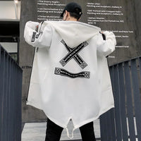 Manteau long à capuche streetwear