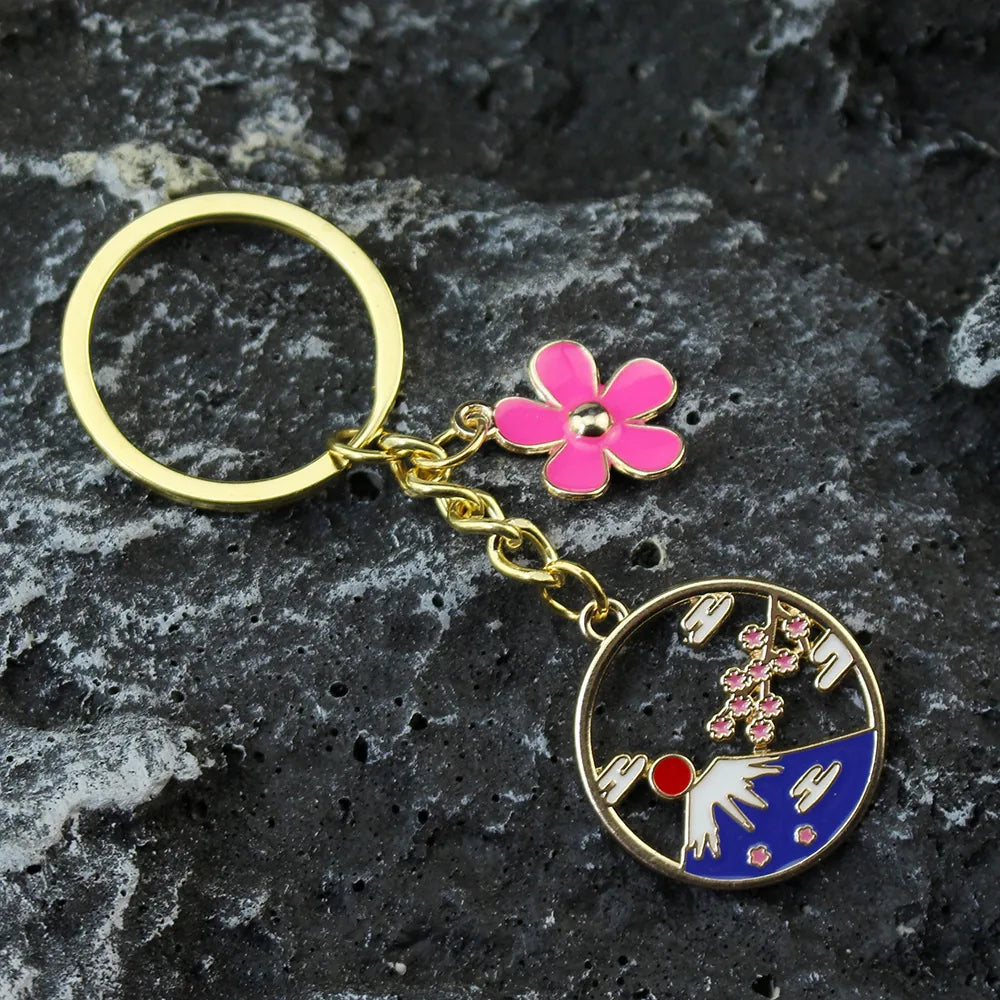 Porte-clé porte-bonheur japonais doré