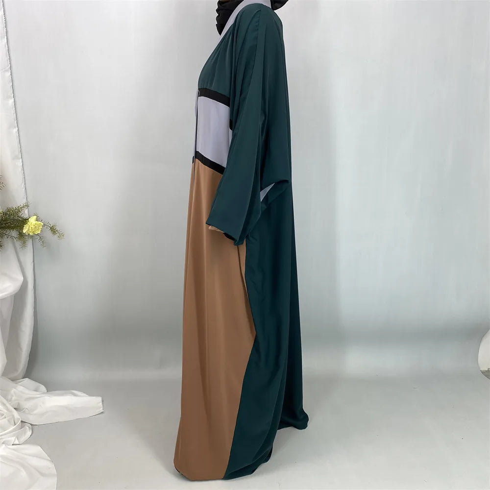 Kimono long tricolore ouvert