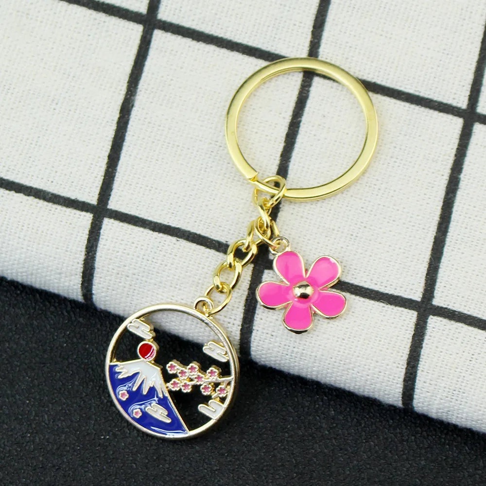 Porte-clé porte-bonheur japonais doré