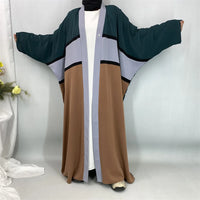 Kimono long tricolore ouvert