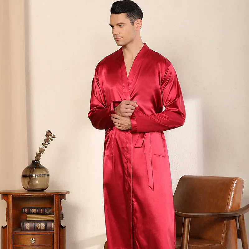 Peignoir kimono homme satin