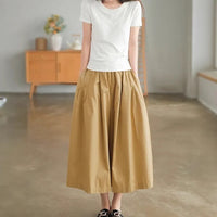 Pantalon Japonais Ample à Taille Haute