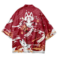 Veste kimono renard illusion
