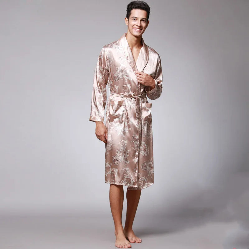Robe de Chambre Homme Satin Dragon