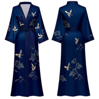 Kimono de Nuit Femme Motif Grues