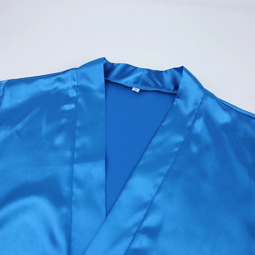 Peignoir kimono satin femme