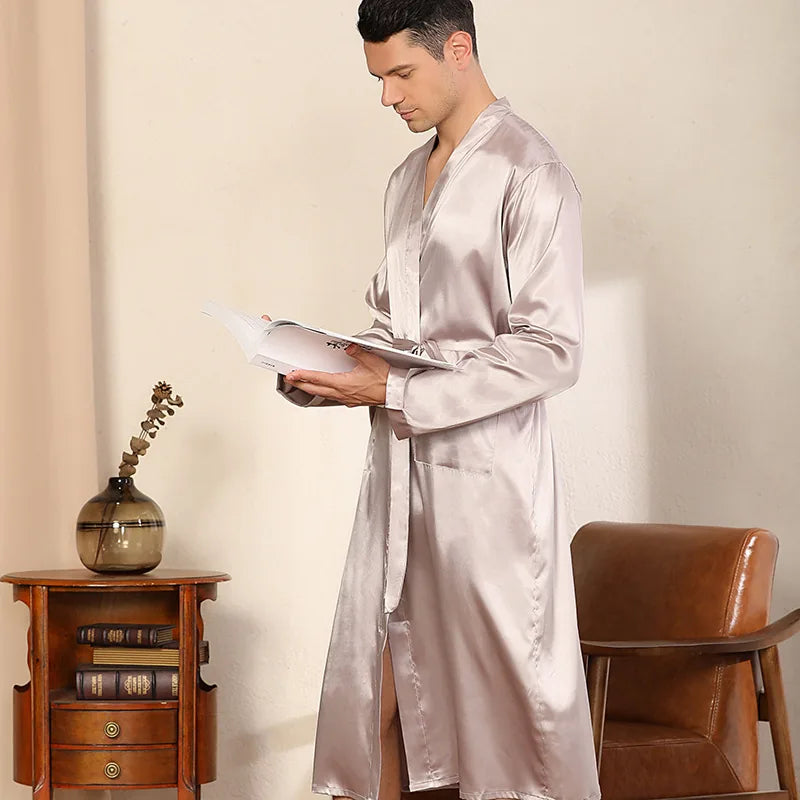 Peignoir kimono homme satin