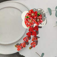 Barrette à Cheveux Kanzashi Fleurie
