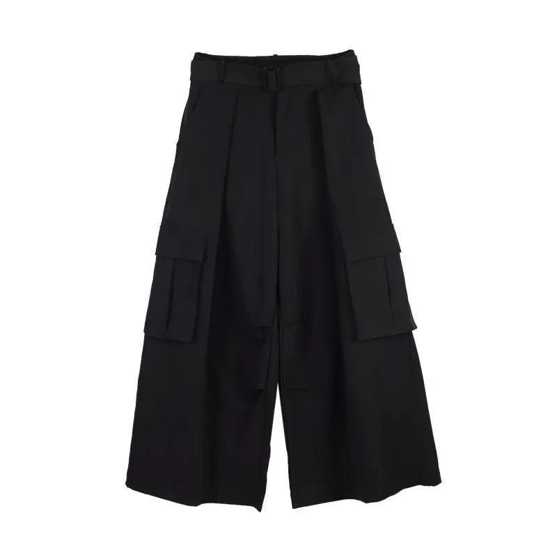 Pantalon large japonais à poches