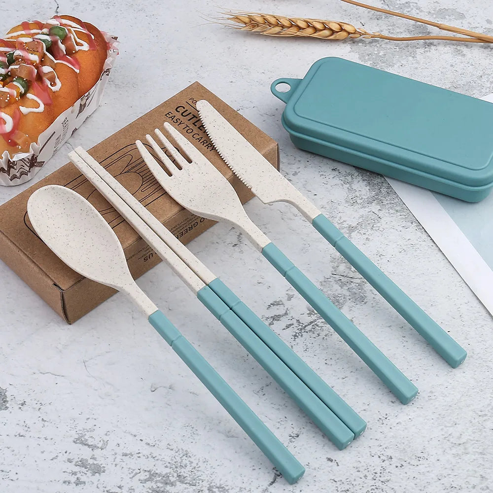 Set de couverts japonais de voyage à étui