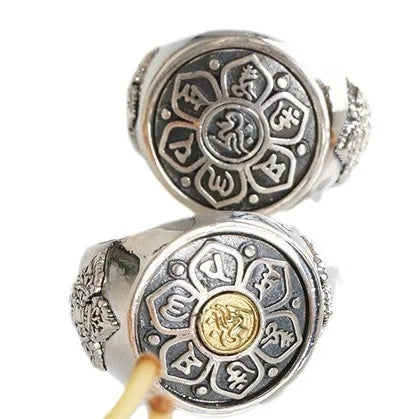 Bague homme mandala bouddhiste