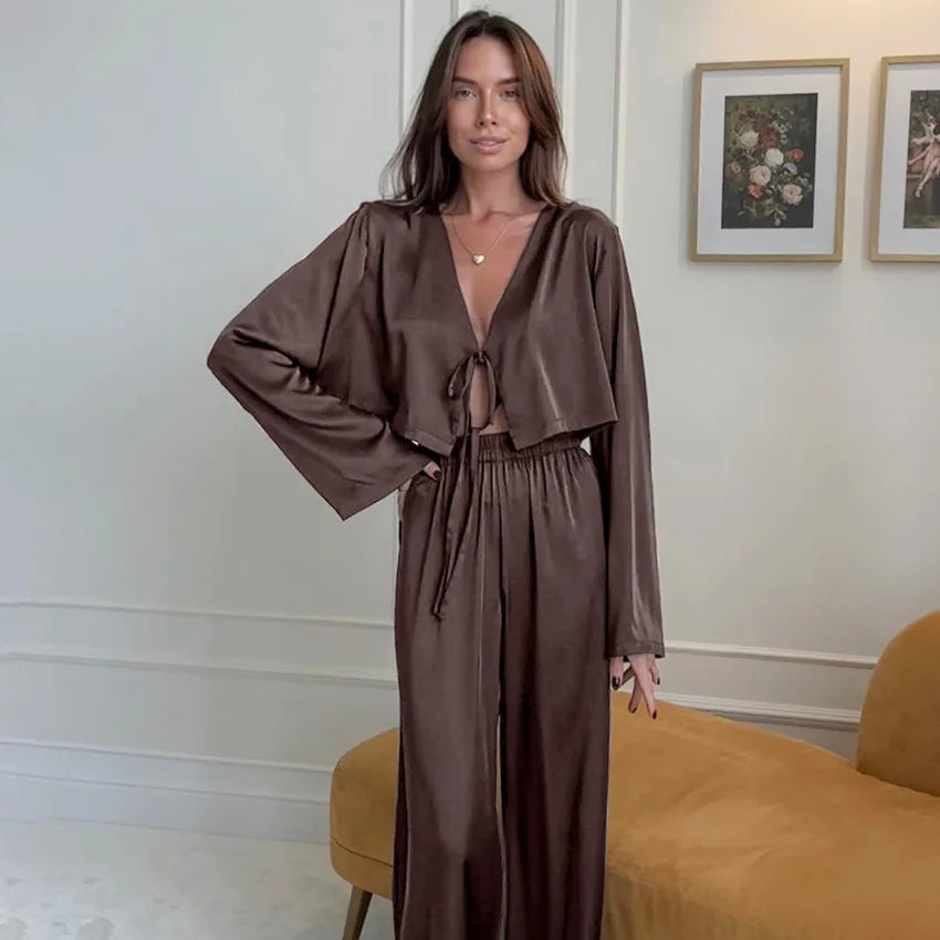 Pyjama Kimono Satiné Femme