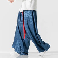 Pantalon large streetwear jacquard