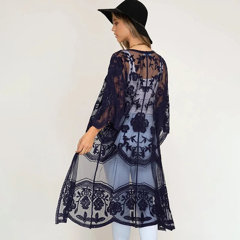 Kimono de Plage en Dentelles