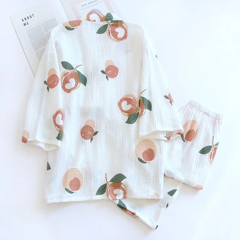 Ensemble Kimono Gaze De Coton Pour Femme