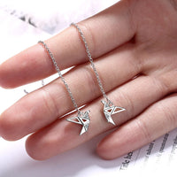 Boucles d'oreilles japonaises grue origami