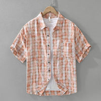 Chemise estivale homme carreaux délavés