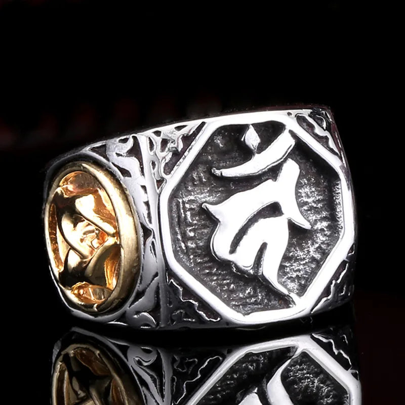 Bague japonaise homme signe bouddhique