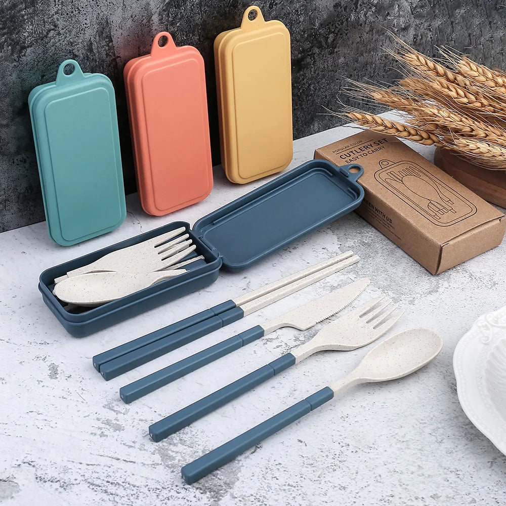 Set de couverts japonais de voyage à étui