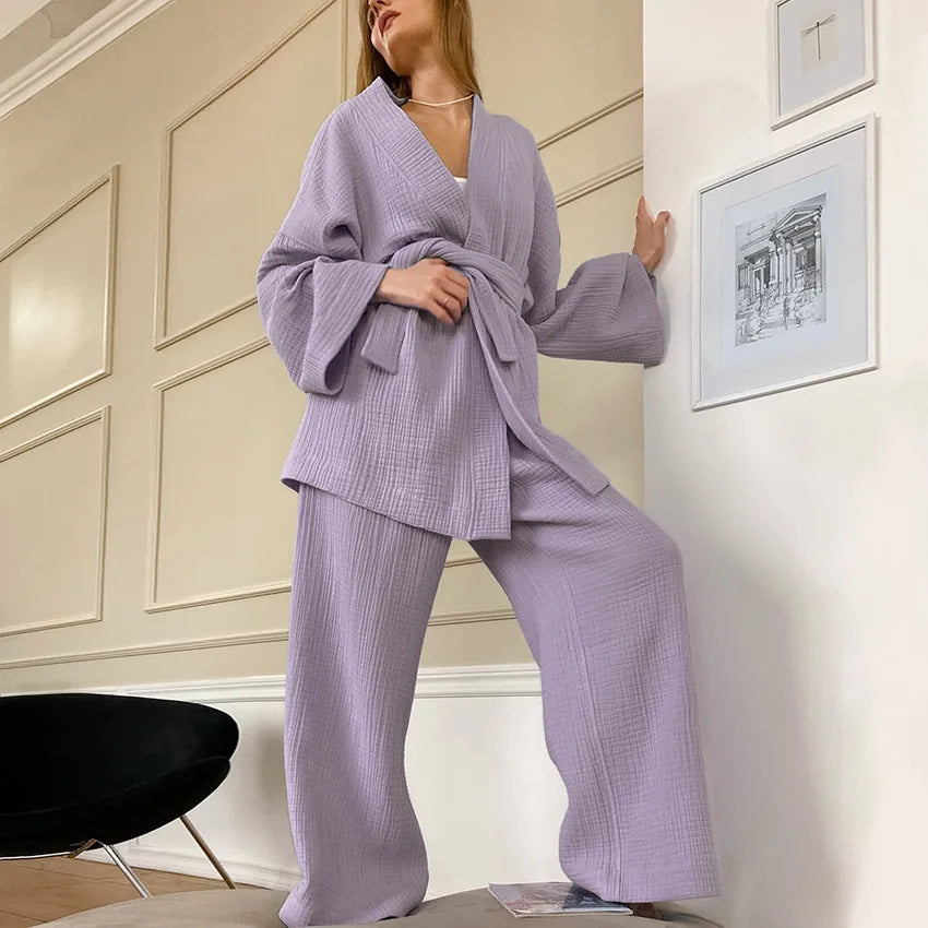 Ensemble Kimono en Gaze de Coton