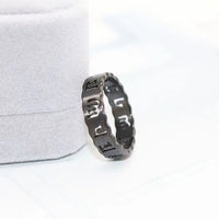 Bague mantra bouddhiste en acier