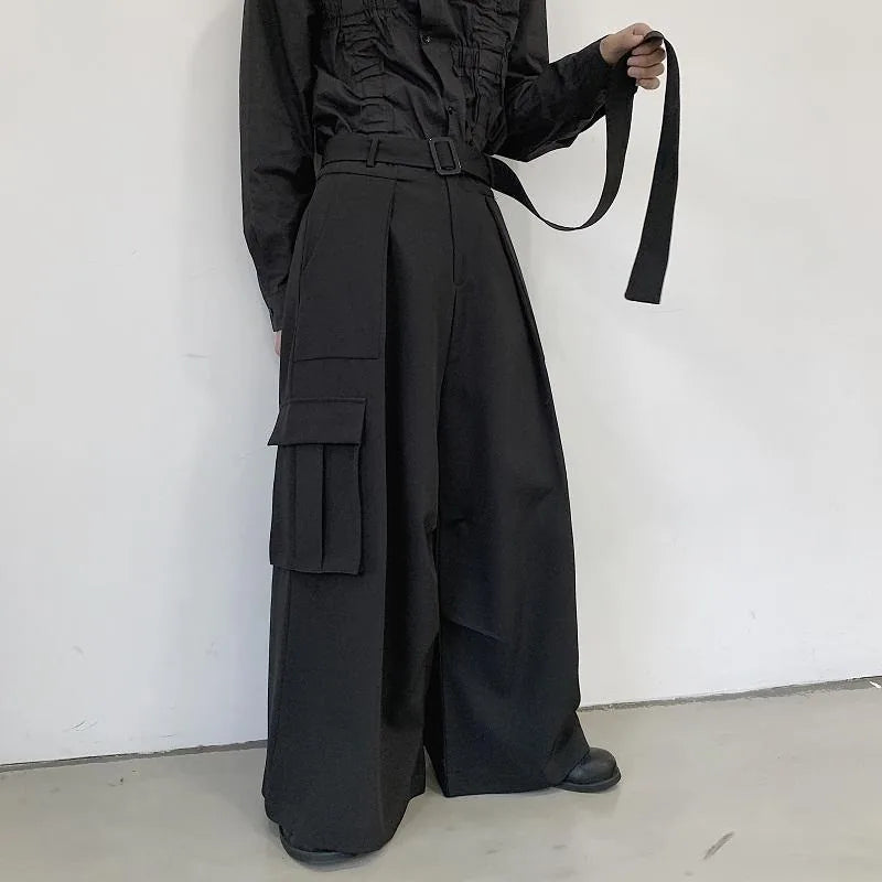 Pantalon large japonais à poches
