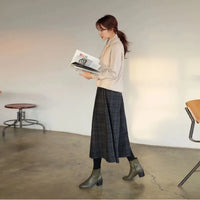 Pantalon Japonais Femme Large à Carreaux