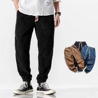 Pantalon Japonais Décontracté en Velours pour Homme
