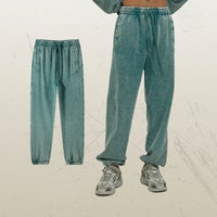 Pantalon Délavé Ample Rétro